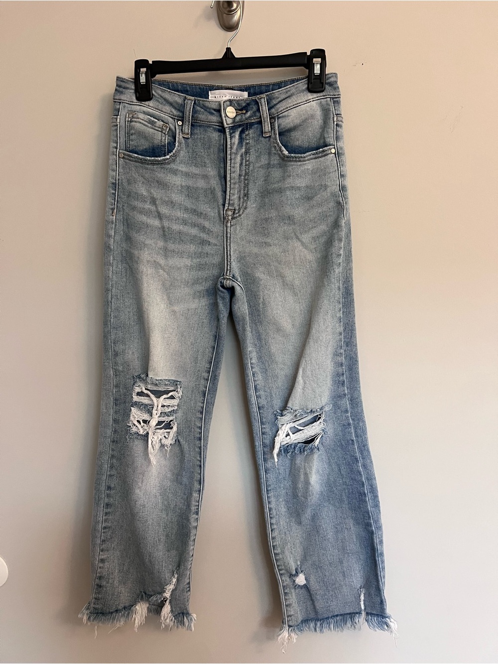 High-Rise Wide-Leg Jeans in Light Blue Wash